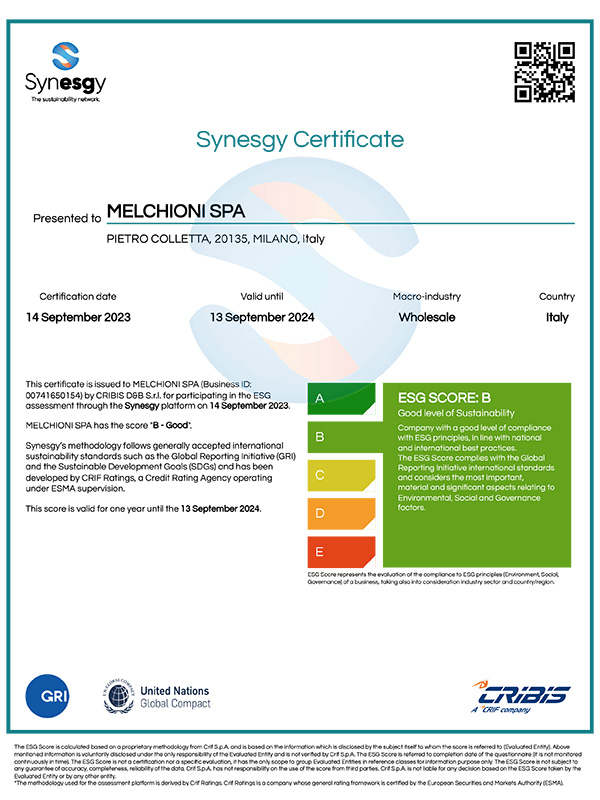 Synesgy Sustainability Certificate